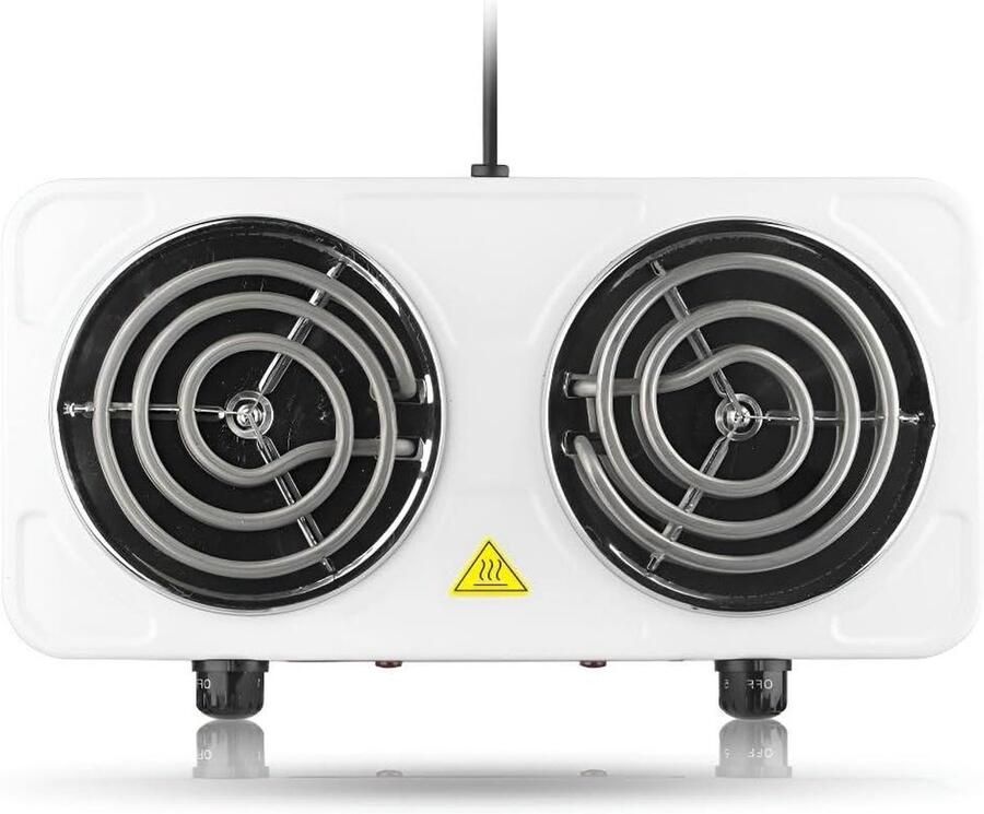 Elektrische Kookplaat Dubbele Brander Thuis Koken Draagbaar Keramisch 1 Kilovolt Zwart