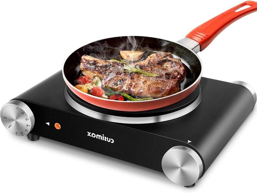 Elektrische Kookplaat Fornuis Plaat Extra Kookruimte Automatische Uitschakeling 295 x 198 x 69 cm Zwart