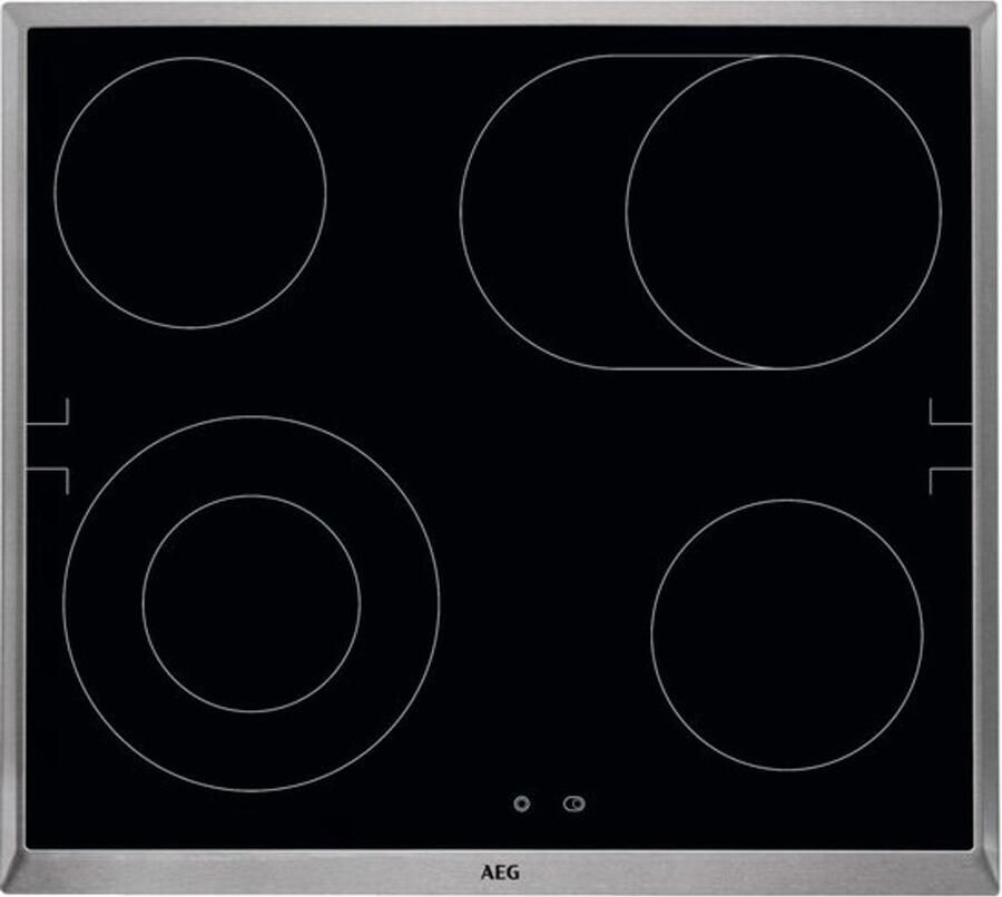 Elektrische kookplaat Glaskeramisch fornuis Snel koken Optifix-installatie 57.6 x 51.6 cm Zwart