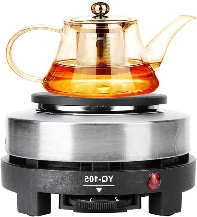 Elektrische Kookplaat Mini Fornuis Draagbaar Koffie Water Koken Oververhitting Bescherming 500W Wit