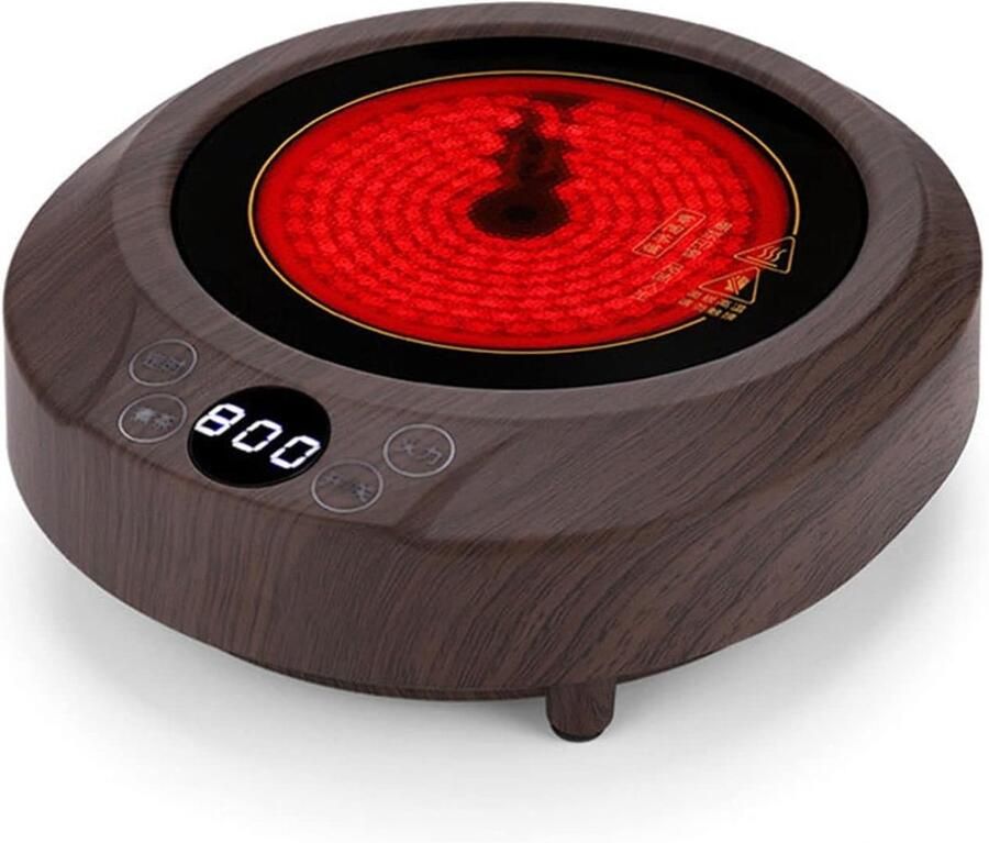 Elektrische Kookplaat Thee Kookplaat Thee Zetten Automatische Uitschakeling Diameter 20.5 cm Zwart