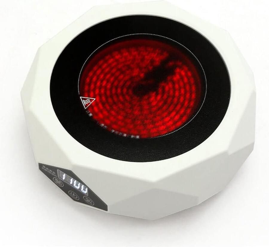 Elektrische Kookplaat Theemaker Kachel Thee Zetten Keramisch Paneel 20.5 cm Wit