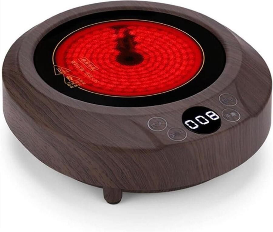 Elektrische Kookplaat Theemaker Kooktoestel Thee Zetten Veiligheid en Explosiebestendig 20.5 cm diameter Zwart