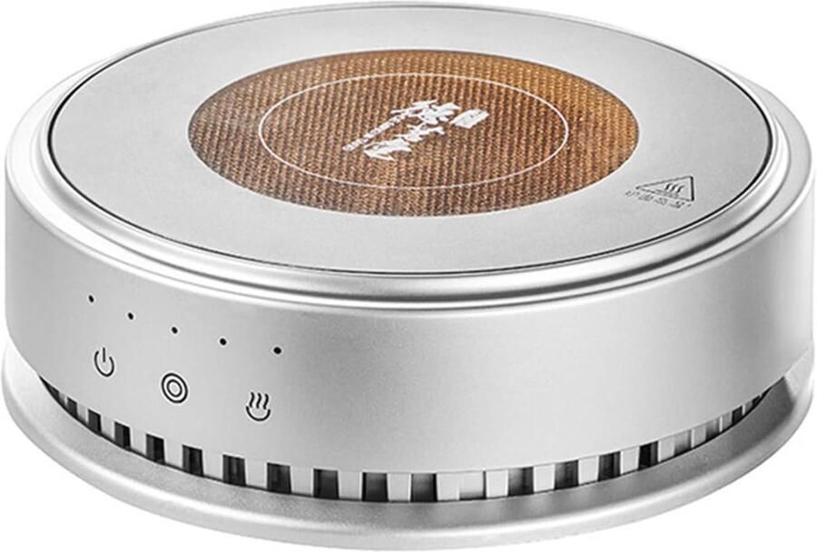 Elektrische Kookplaat Theepot Verwarmer Thee Zetten Multifunctioneel Paneel 18x18x6.5cm Zwart
