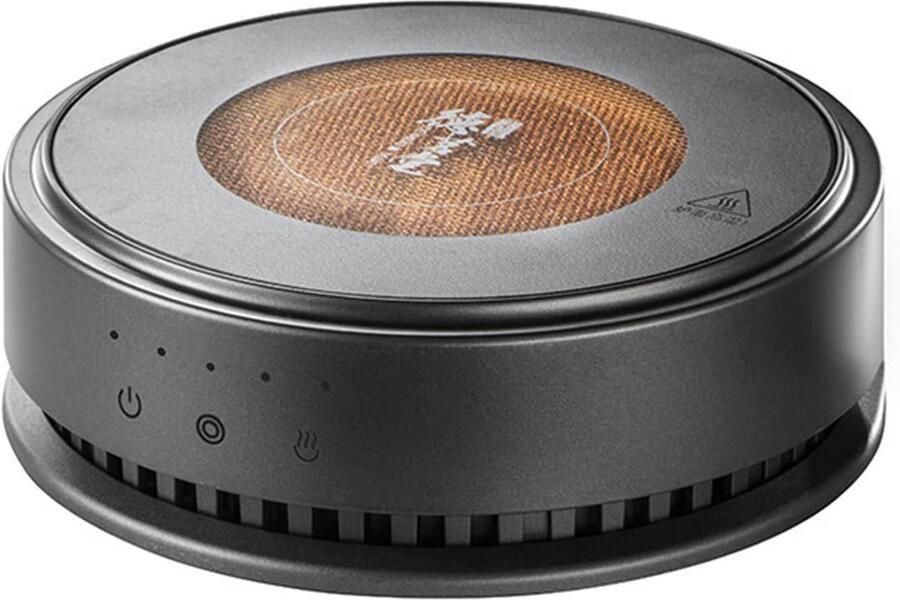 Elektrische Kookplaat Theepot Verwarmer Thee Zetten Multifunctioneel Verwarmen 18x18x6.5cm Zwart