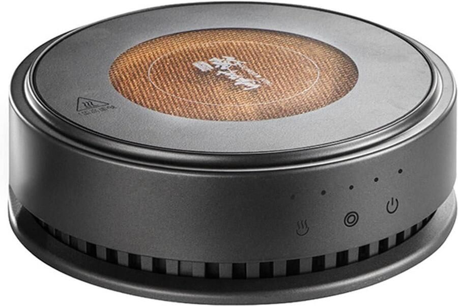 Elektrische Kookplaat Theepotverwarmer Kooktoestel Thee Zetten Microkristallijn Paneel 18cm x 18cm Zwart