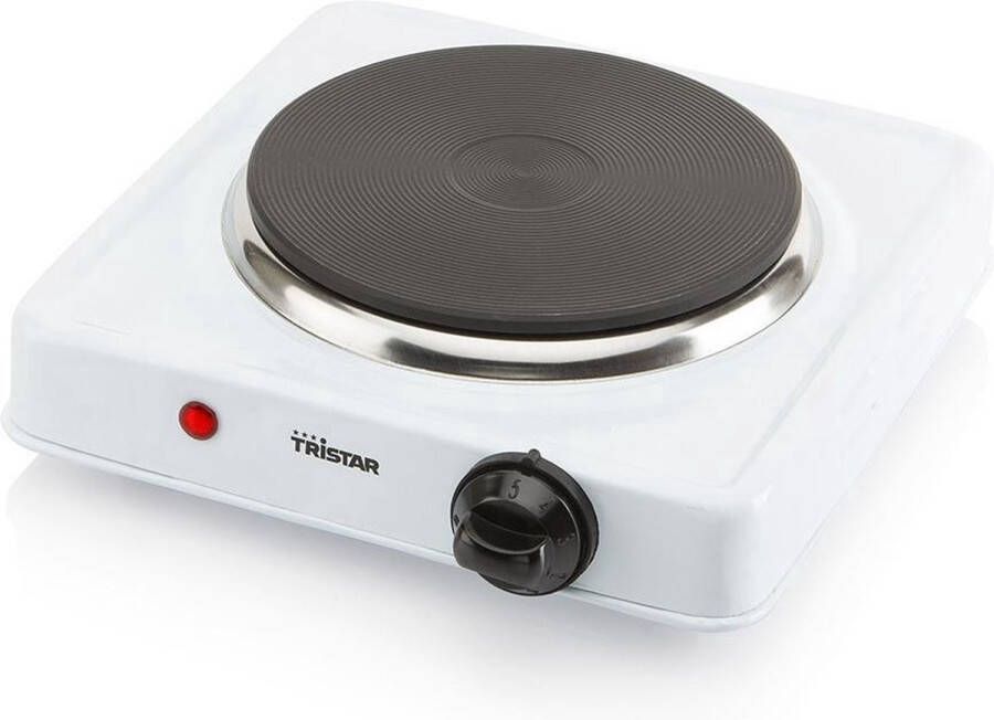 Elektrische kookplaat Traditioneel elektrisch 1000W 1-Pits Wit