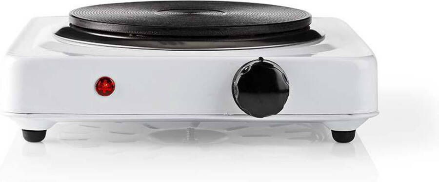 Elektrische kookplaat Traditioneel elektrisch 1000W 1-Pits Wit