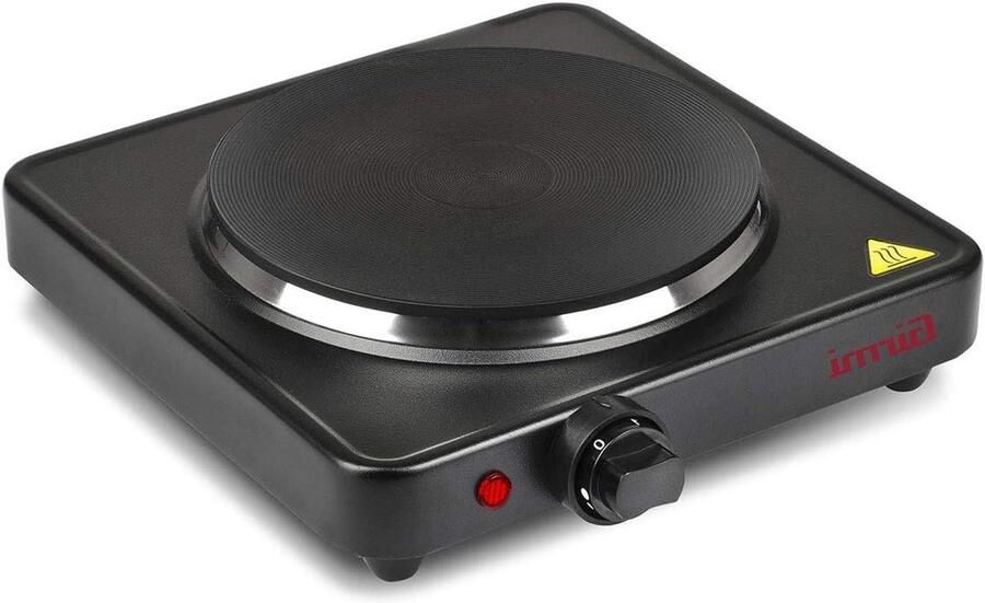 Elektrische Kookplaat Verwarmingselement Kooktoestel Extra Koken Gietijzeren Plaat 18.5 cm Diameter Zwart