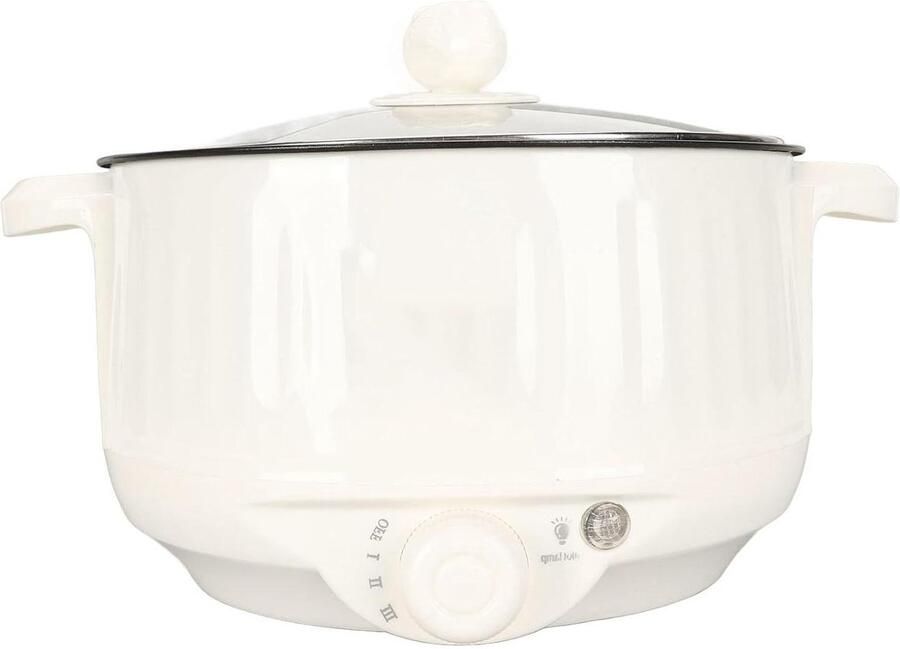 Elektrische Kookpot Hot Pot Stoofpot Snel Koken Antiaanbaklaag 2 Liter Zilver