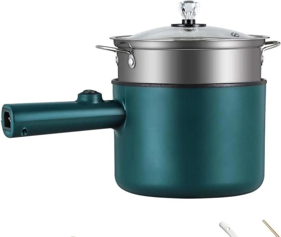 Elektrische Kookpot Mini Hot Pot Snel Koken Roestvrijstalen Stoomrooster 1.8 Liter One Color