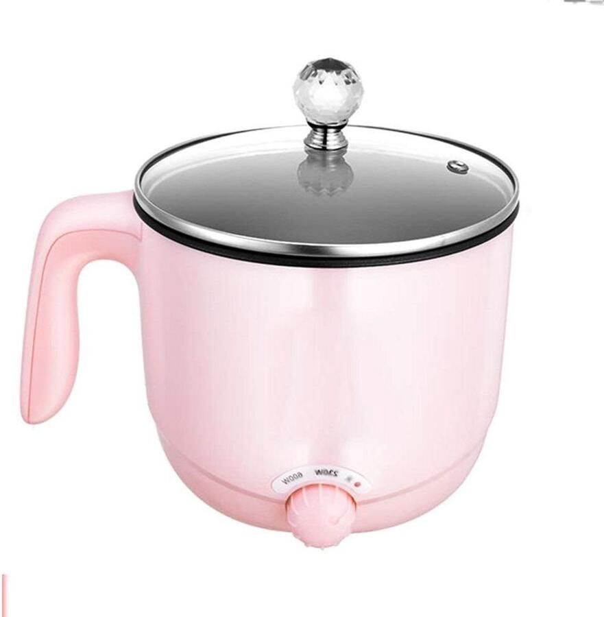 Elektrische Kookpot Mini Kookplaat Thuis Koken Antiaanbaklaag 15 Liter Roze