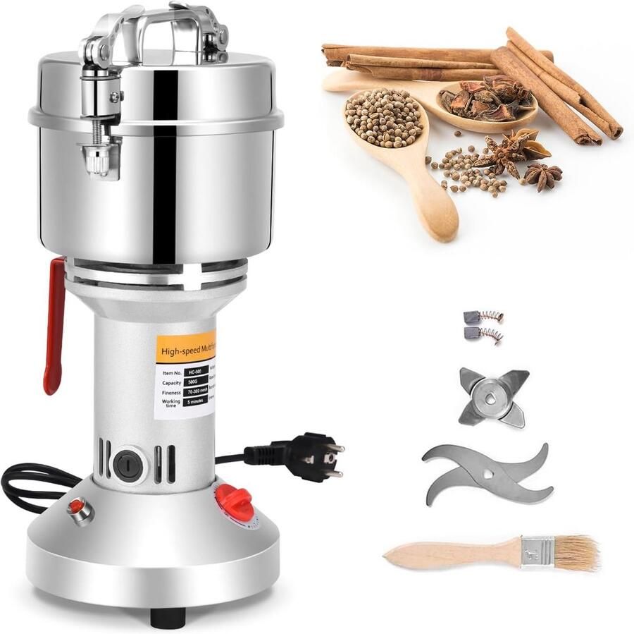 Elektrische Kruidenmolen 500g Hogesnelheids Fijne Maalmachine voor Granen Koffie en Specerijen