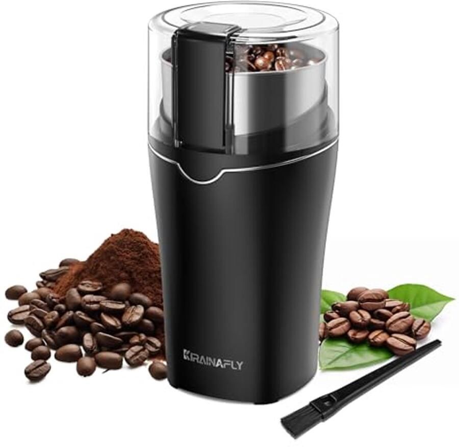 Elektrische kruidenmolen en koffiemolen 300W roestvrijstalen maalkom multifunctioneel voor kruiden specerijen en noten