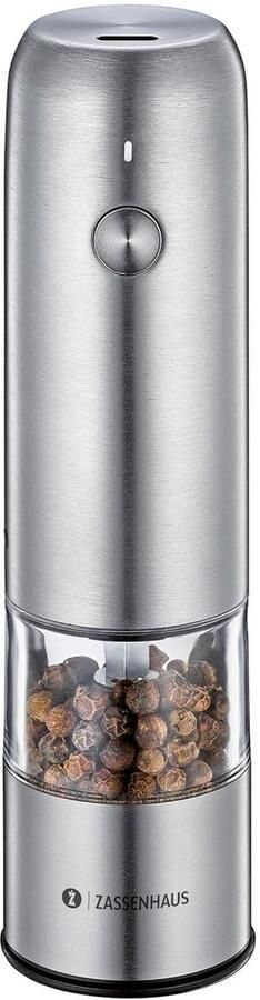 Elektrische Kruidenmolen RVS met Keramisch Maalwerk voor Peper en Zout