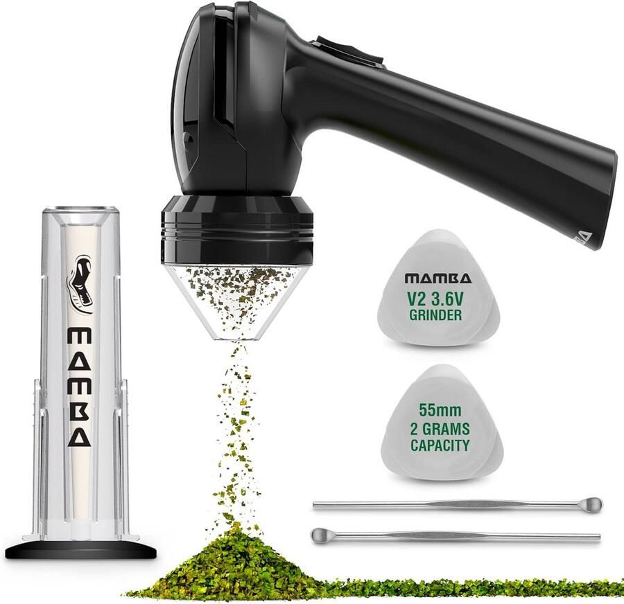 Elektrische Kruidenmolen USB Oplaadbaar Zwart 2 Gram