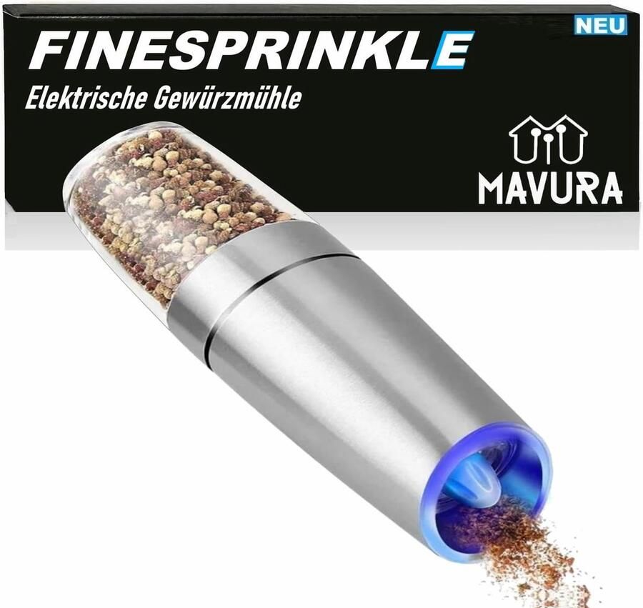 Elektrische Kruidenmolen Zout Pepermolen Snel Kruiden Malen Automatische Zwaartekracht Bediening Roestvrij Staal