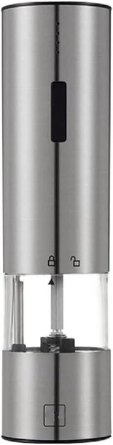 Elektrische Kruidenmolen Zoutpepermolen Grinder Snel Kruiden Malen Instelbare Grofheid 7.5 Inch Blauw Zilver