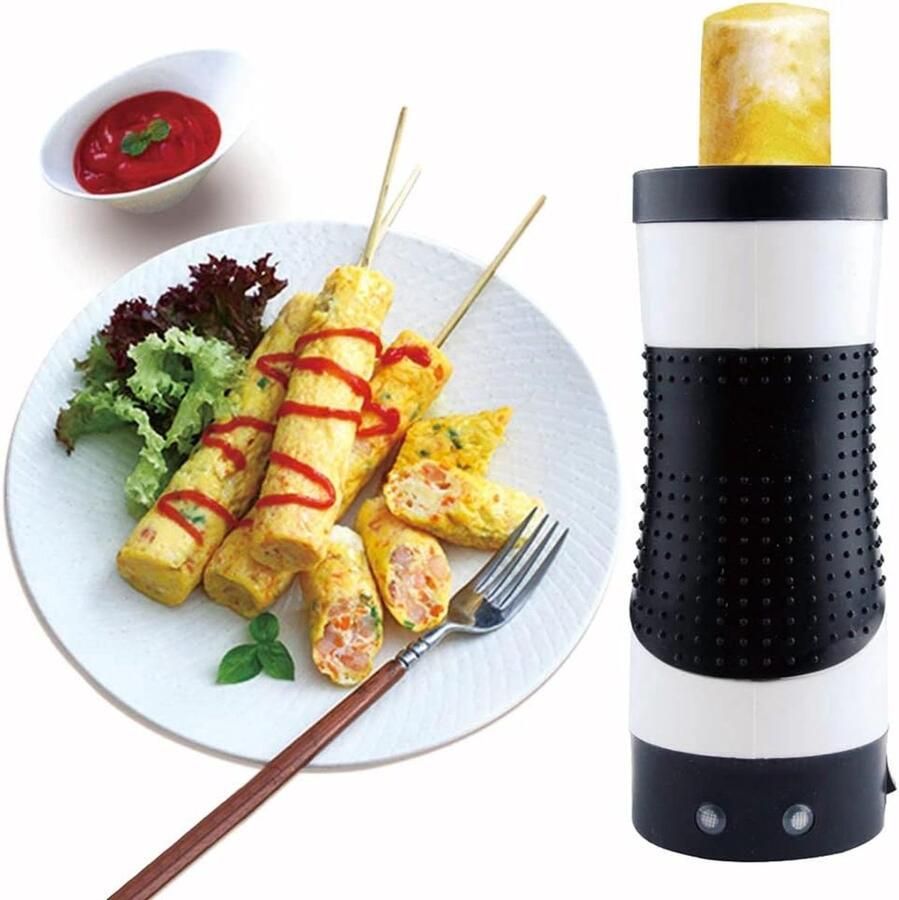 Elektrische Loempia Machine Automatische Loempia Maker Elektrische Eierkoker Omelet Ontbijt Eierkoker DIY Ontbijt Omelet Eierdopjes Wit