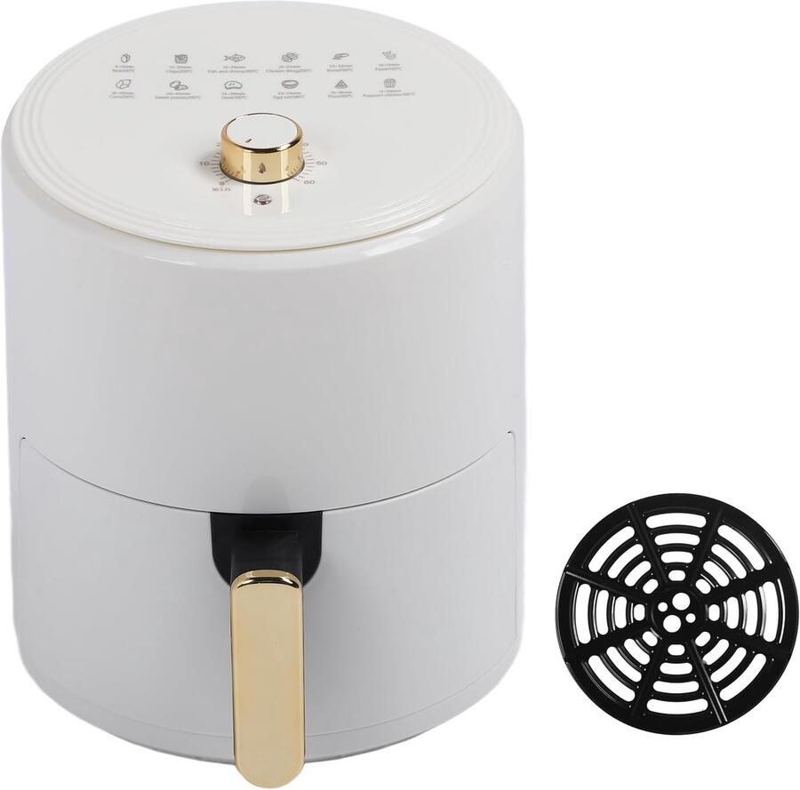 Elektrische Luchtfriteuse Olievrije Oven Grote Maaltijden 360 Graden Warmte 6L Capaciteit Zwart