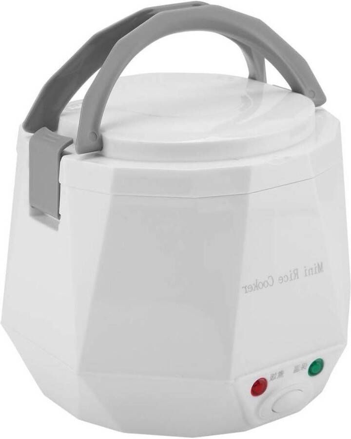 Elektrische lunch mini-rijstkoker 1.3L 12V 100W verwijderbaar Food Grade voor hoofdauto vrachtwagen buiten (wit)