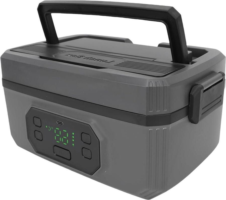 Elektrische Lunchbox Verwarmbare Maaltijdbox Onderweg Eten Opwarmen Draadloze Verwarmingstechnologie 1200 ml Grijs