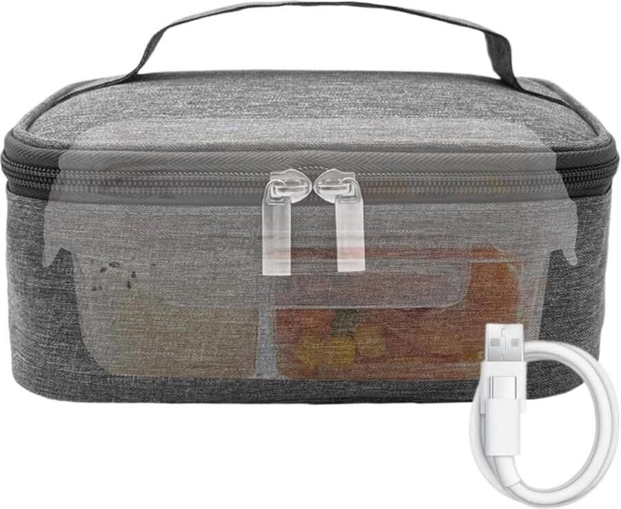 Elektrische Lunchbox Verwarmde Tas Maaltijden Opwarmen 3 Temperatuurinstellingen 21 x 16.5 x 7.5 cm Niet gespecificeerd