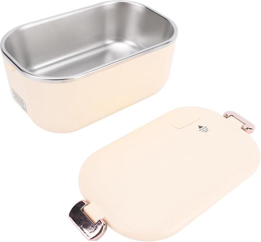 Elektrische Lunchbox Voedsel Warmer Warme Maaltijd Onderweg Lekbestendig Ontwerp 1 Liter Capaciteit Zilver