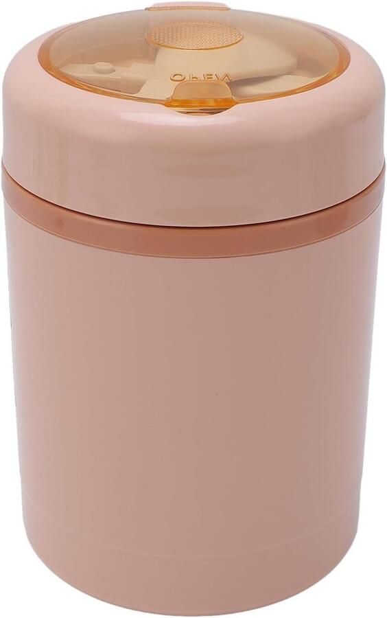 Elektrische Lunchbox Voedselverwarmer Draagbaar Warme Lunch Meenemen Roestvrijstalen Binnenkant 600 ml Roze