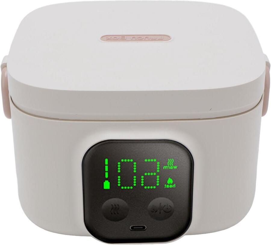 Elektrische Lunchbox Voedselverwarmer Kom Warme Maaltijd Onderweg Constante Temperatuur 500 Ml Zwart