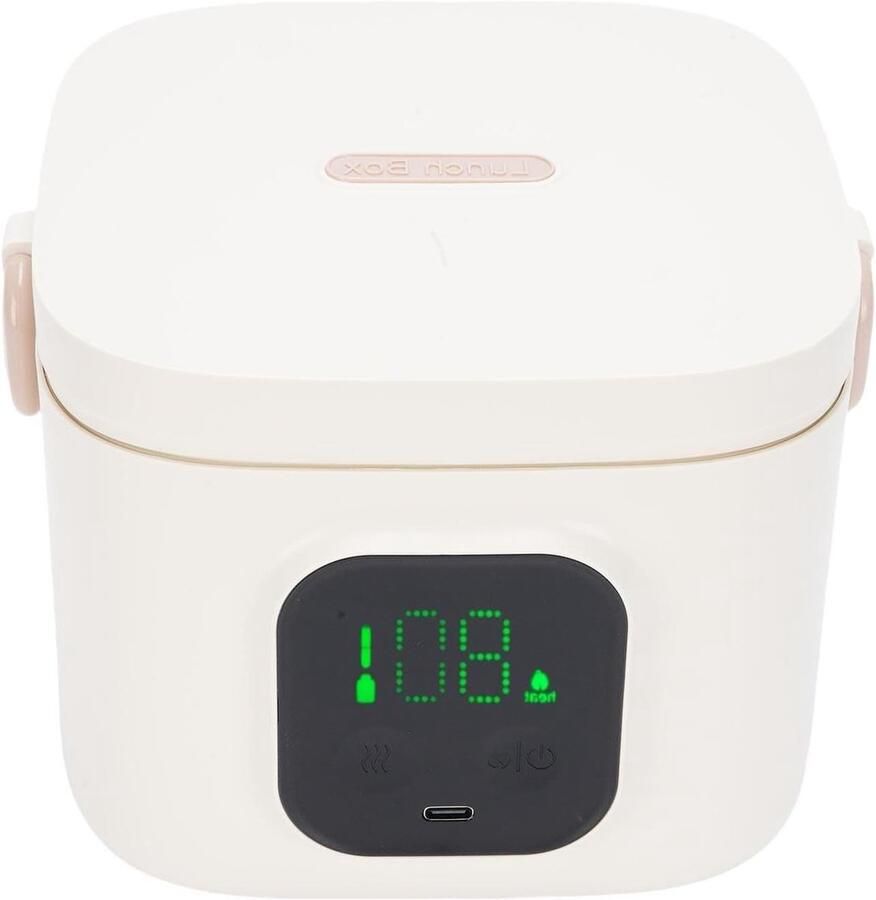 Elektrische Lunchbox Voedselwarmer Draagbaar Maaltijden Opwarmen USB Verwarmd 800 ml Grijs