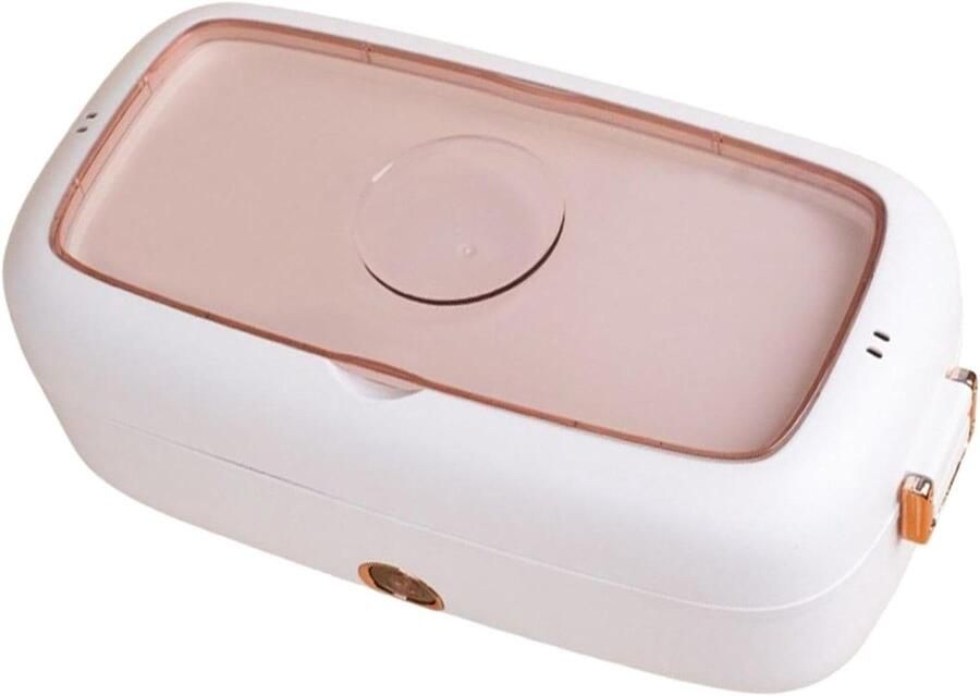 Elektrische Lunchbox Voedselverwarmer Lunchbox Warme Maaltijden Onderweg USB Oplaadbaar 800 ml Wit
