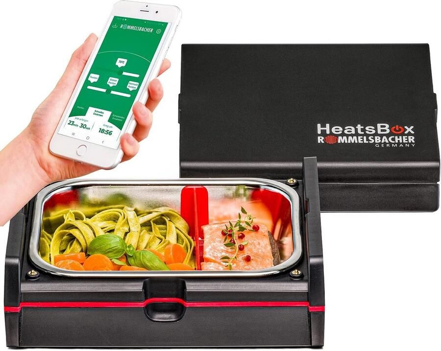 Elektrische Lunchtrommel met Opwarmfunctie RVS Container en App-Bediening