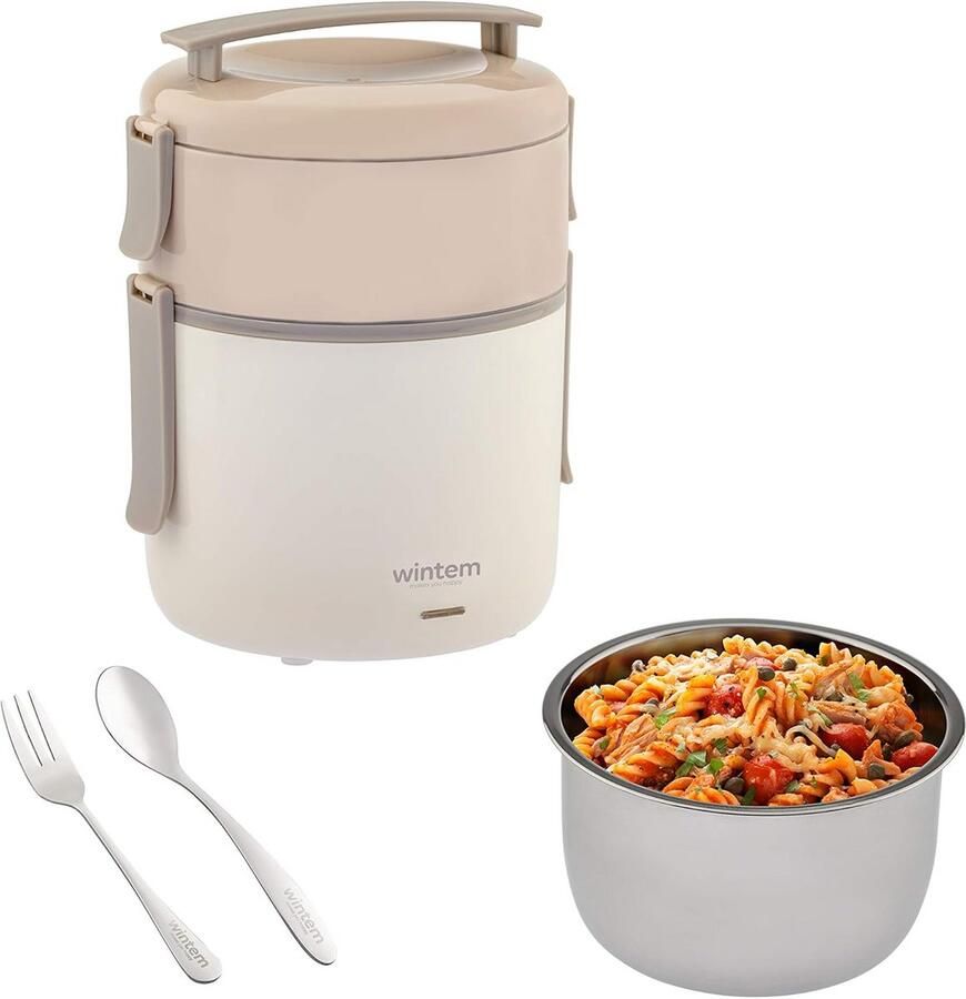 Elektrische Lunchtrommel RVS met Opwarmfunctie voor Thuis en Auto
