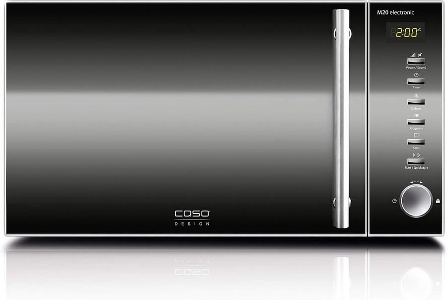 Elektrische Magnetron Keukenapparaat Oven Snel Eten Opwarmen 8 Kookprogramma's 20 Liter Zilver