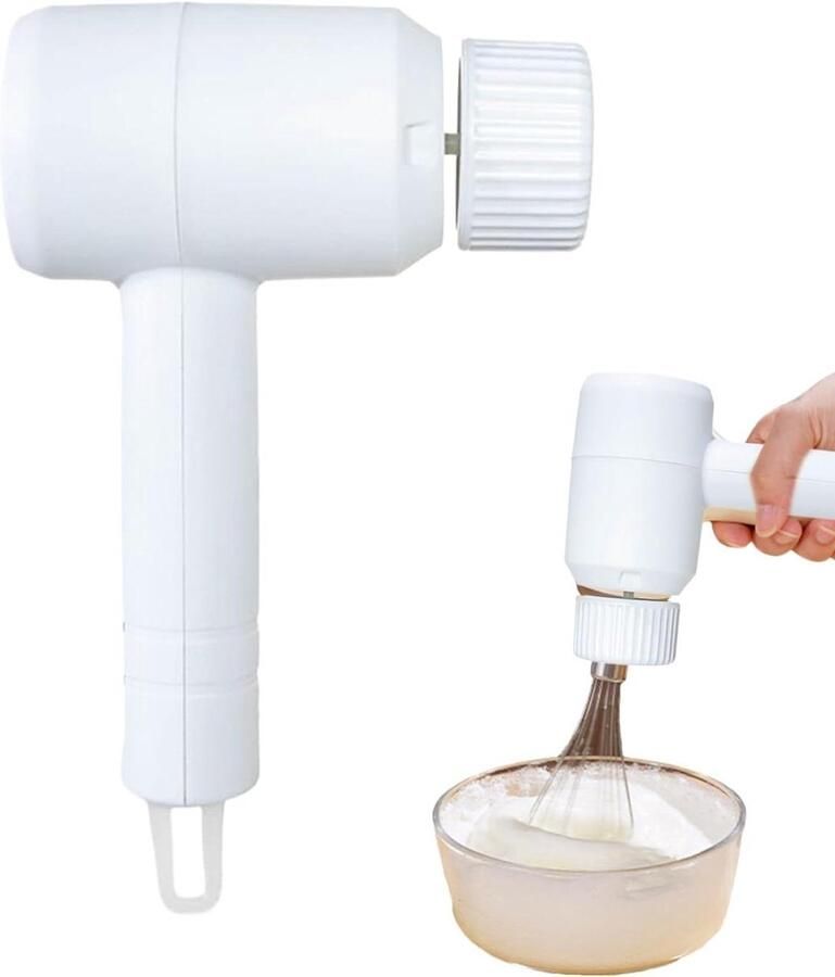 Elektrische Matcha Klopper Handmixer Garde Dranken Bereiden Snel Mixen 10 Sec 20.5 cm Wit