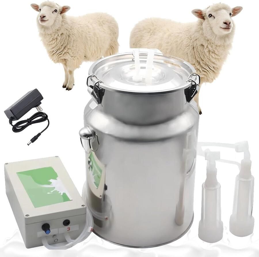 Elektrische Melkmachine Automatisch melksysteem Veehouderij melken Bionisch Pulsatie Systeem 5L Capaciteit Roestvrijstaal