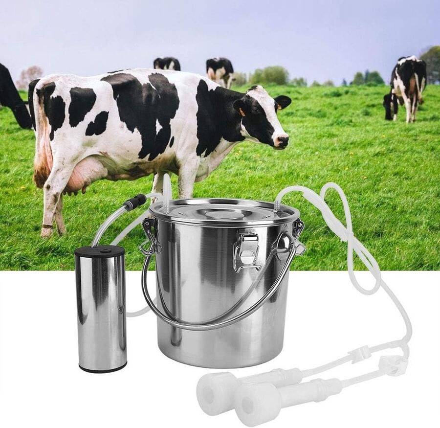 Elektrische Melkmachine Draagbare Melker Veehouderij 5L Emmer Capaciteit 26 x 24.5 x 23 cm