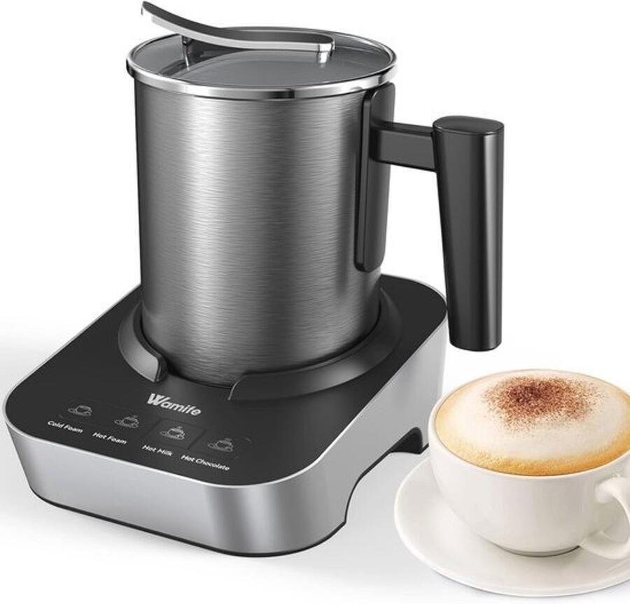 Elektrische melkopschuimer 2-in-1 550 W 700 ml Variabele temperatuurregeling vaatwasmachinebestendig zwart