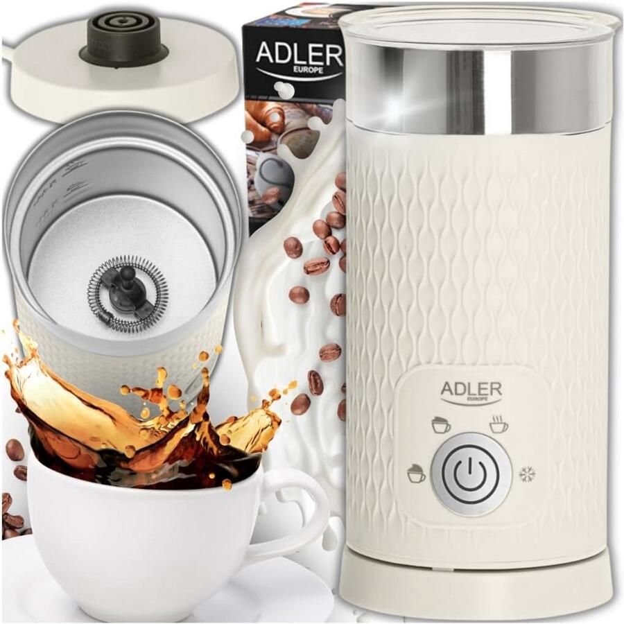 Elektrische Melkopschuimer 300 ml met 4 Functies voor Warme en Koude Melk