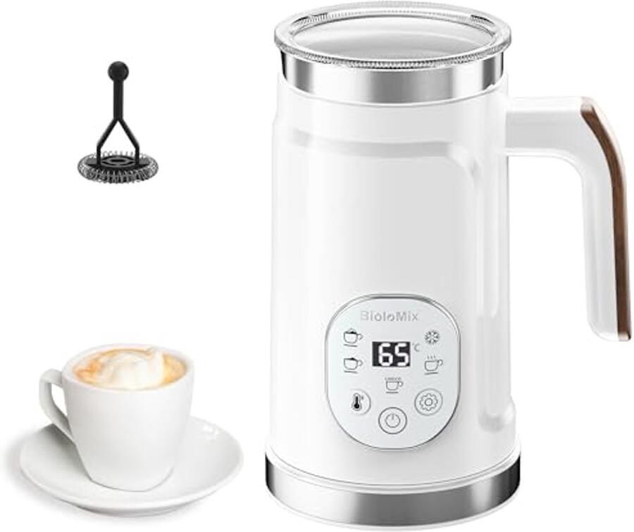 Elektrische Melkopschuimer 300 ml met 4 Vooraf Ingestelde Programma's en 500 Watt Vermogen