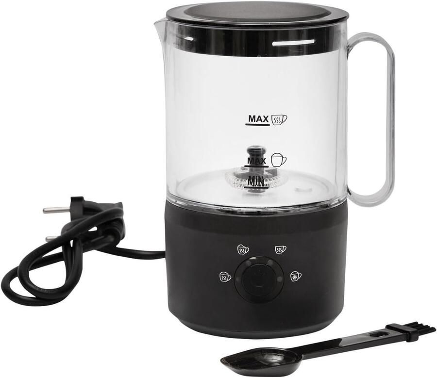 Elektrische Melkopschuimer 4-in-1 Apparaat Koffie Specialiteiten Maken Snelle Bereiding 150 ml Schuim Zilver