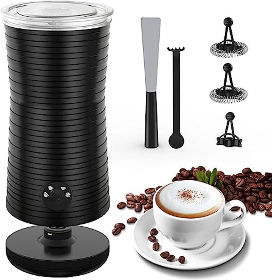 Elektrische Melkopschuimer 4-in-1 met Warme en Koude Melkschuim Automatische Emulsifier 400 W 240 ml voor Cappuccino en Latte