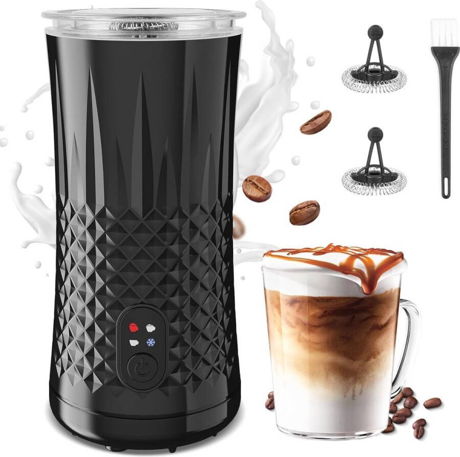 Elektrische Melkopschuimer 4-in-1 voor Cappuccino en Latte Warm en Koud Melkschuim met Automatische Uitschakeling