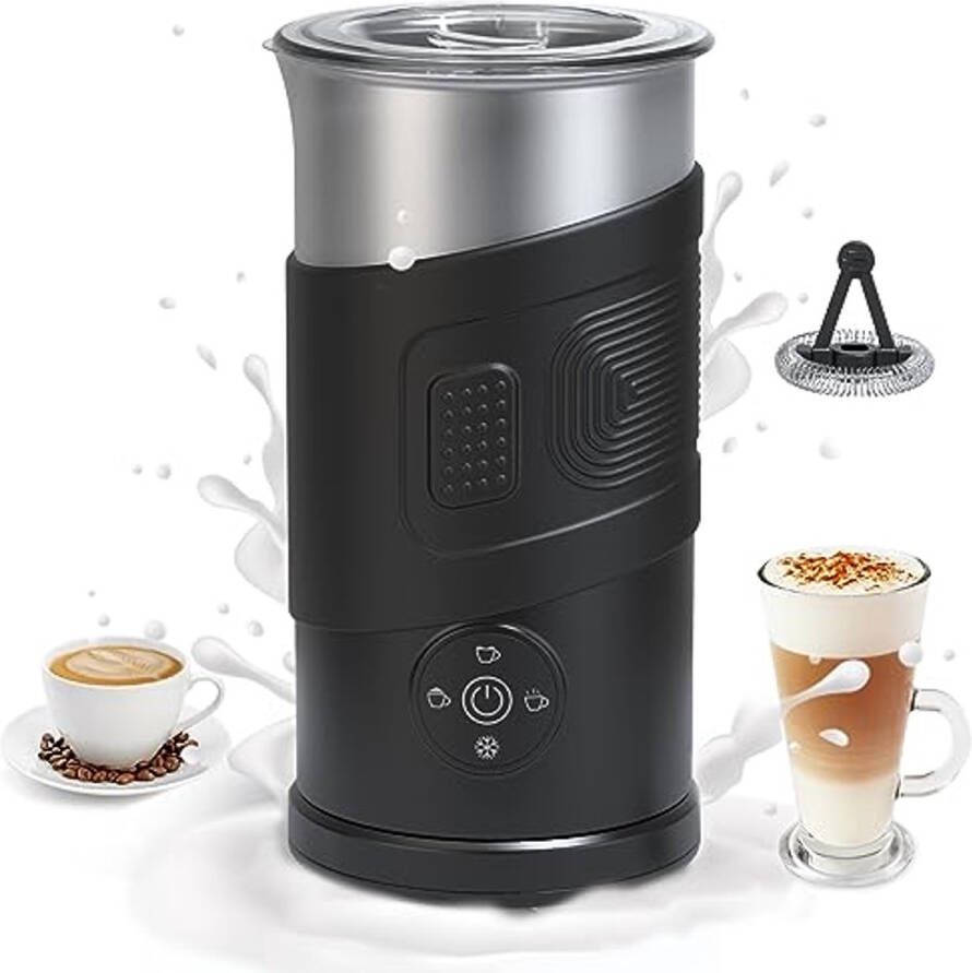 Elektrische Melkopschuimer 4-in-1 voor Warme en Koude Melkschuim Perfect voor Cappuccino en Latte