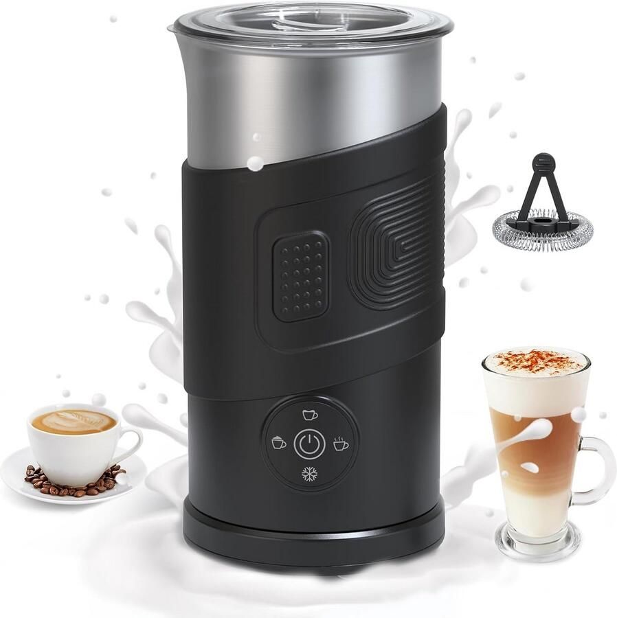Elektrische Melkopschuimer 4-in-1 voor Warme en Koude Melkschuim Perfect voor Cappuccino en Latte