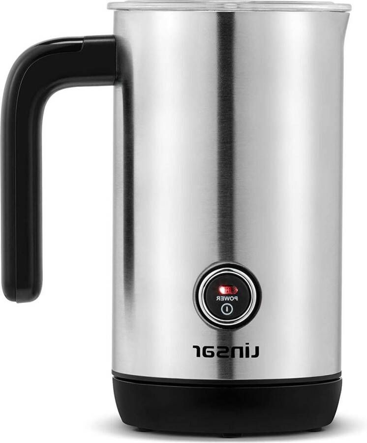 Elektrische melkopschuimer 4 programma's roestvrij staal anti-aanbaklaag oververhittingsbeveiliging 240 ml inhoud latte macchiato cappuccino cacao 500 Watt