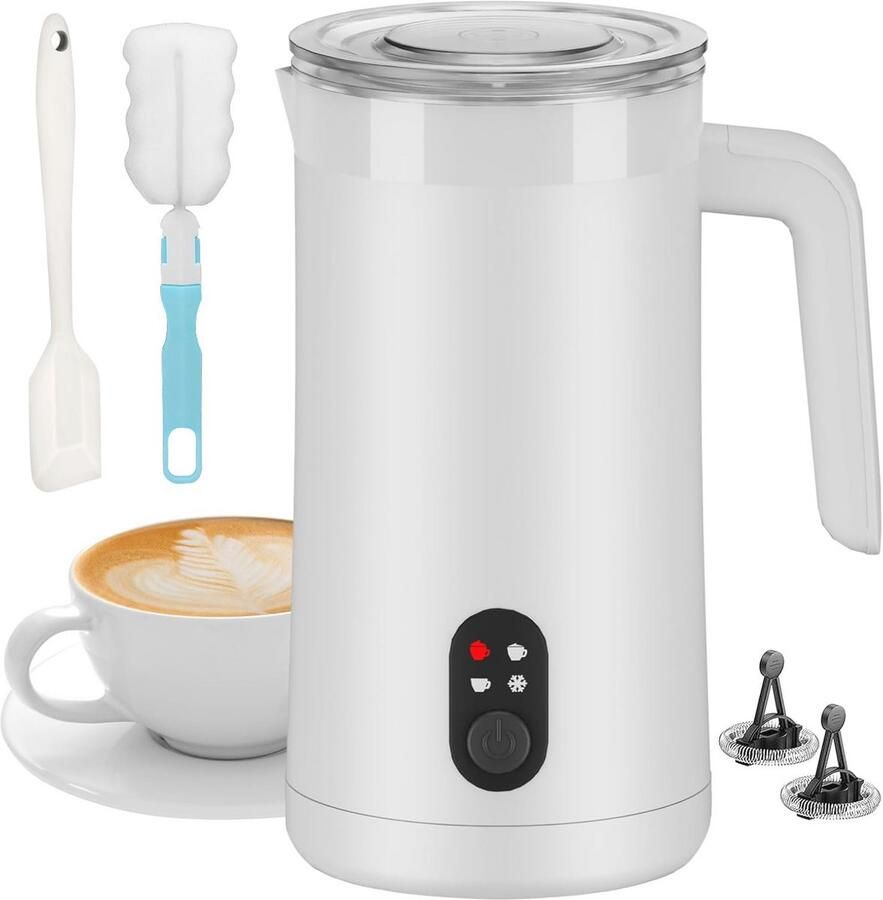 Elektrische melkopschuimer 400 ml 4-in-1 voor warm koud melkschuim & automatische uitschakeling