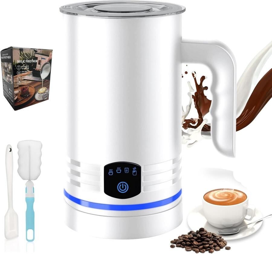 Elektrische melkopschuimer 430 ml 4-in-1 antiaanbaklaag perfect voor cappuccino ShopVlot