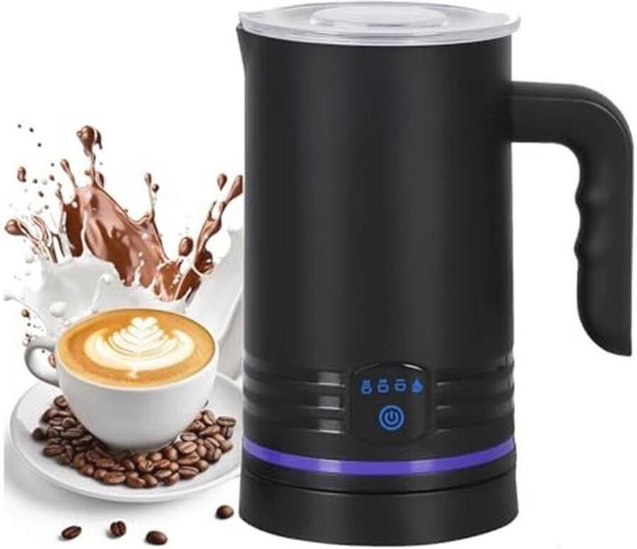 Elektrische melkopschuimer 430 ml roestvrij staal anti-aanbaklaag warm en koud melkschuim voor cappuccino latte mokka macchiato